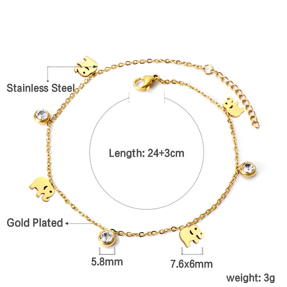 Damen Armband mit funkelnden Zirkonia und handgefertigten Anhängern Shop Nory
