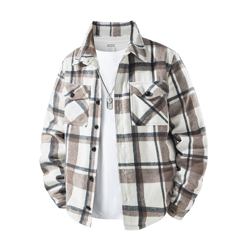 Herren Karierte Flanelljacke mit praktischen Taschen Shop Nory
