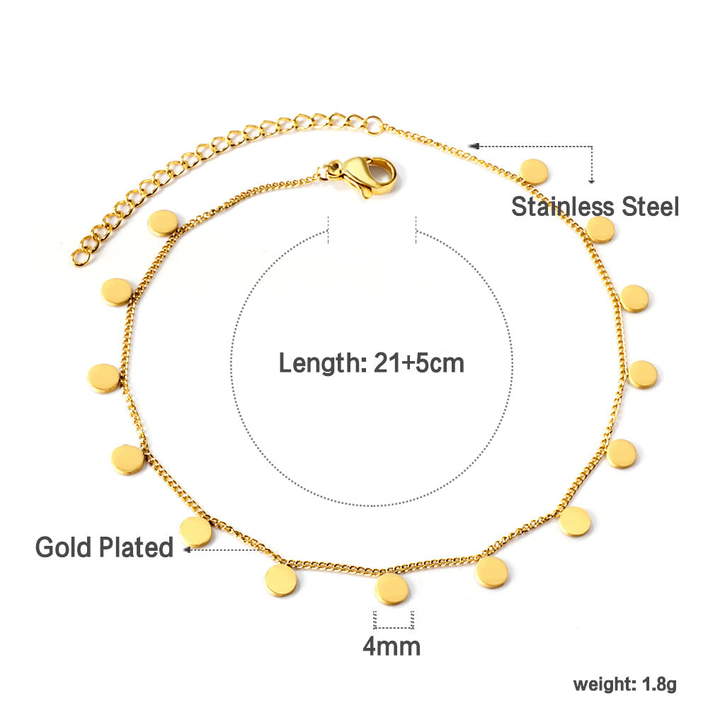 Damen verstellbare Edelstahl-Armbanduhr mit modischen, runden Anhängern Shop Nory