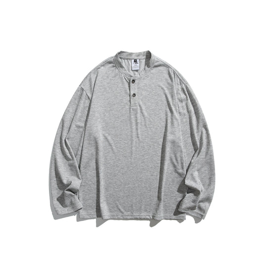 Unisex Langärmeliges Henleyshirt mit kurzer Knopfleiste und relaxed Fit Shop Nory
