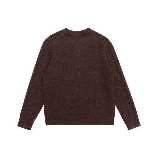 Herren Zopfmuster-Halbzip-Pullover mit Stehkragen und geripptem Saum Shop Nory