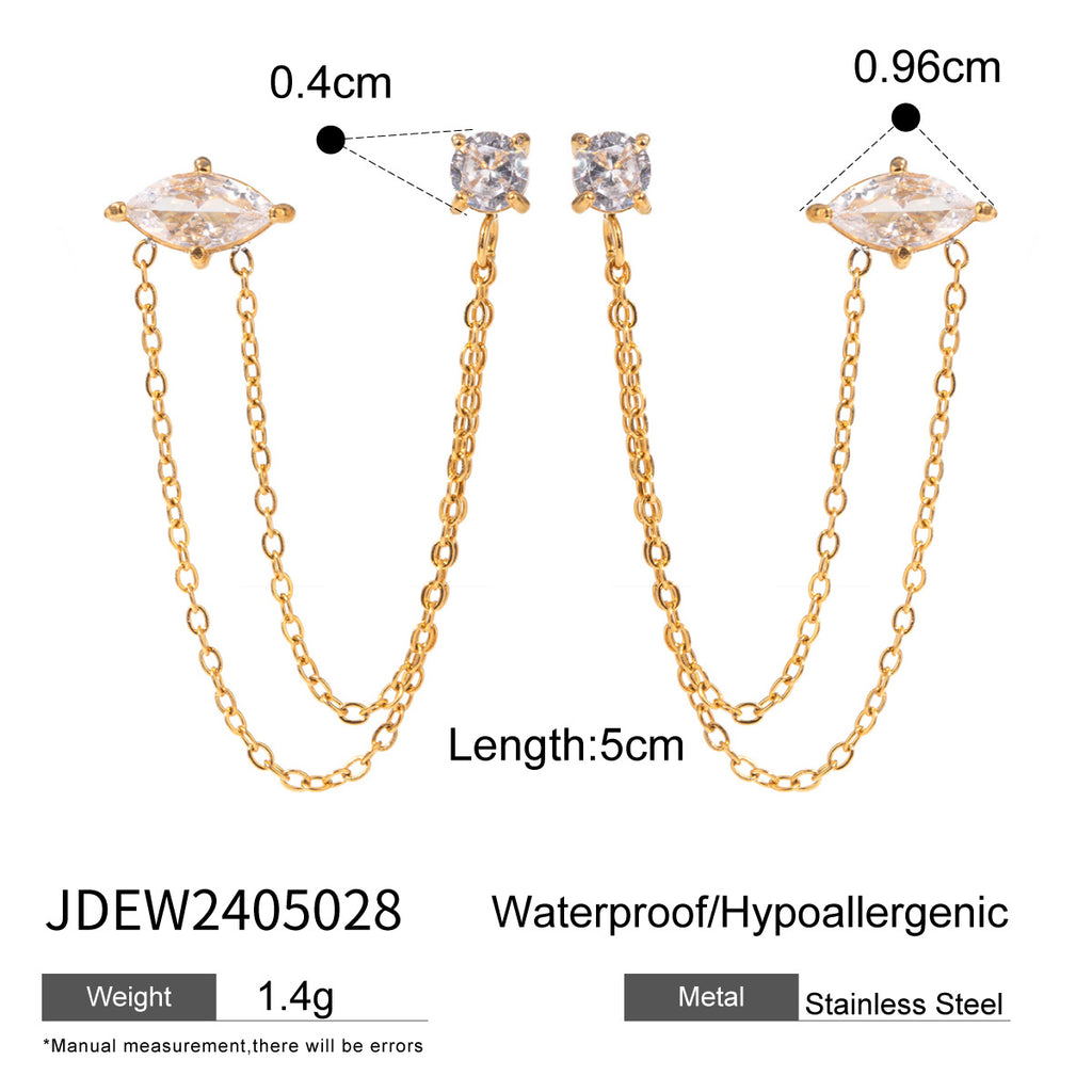 Damen Ohrhänger mit elegantem Schleifen-Design aus hypoallergenem Edelstahl Shop Nory