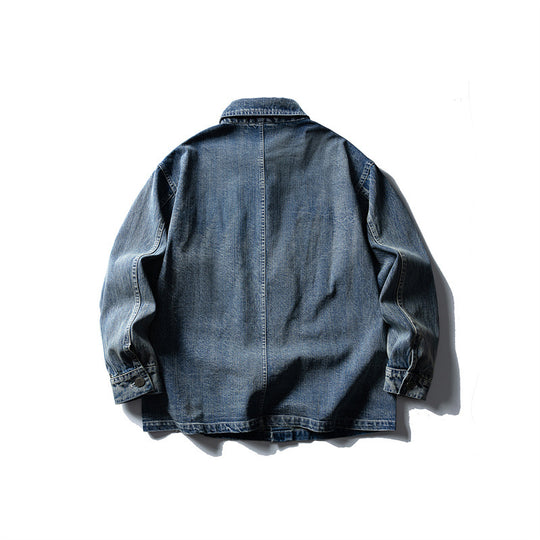 Unisex Boxy-Denim-Blouson mit vier aufgesetzten Taschen Shop Nory
