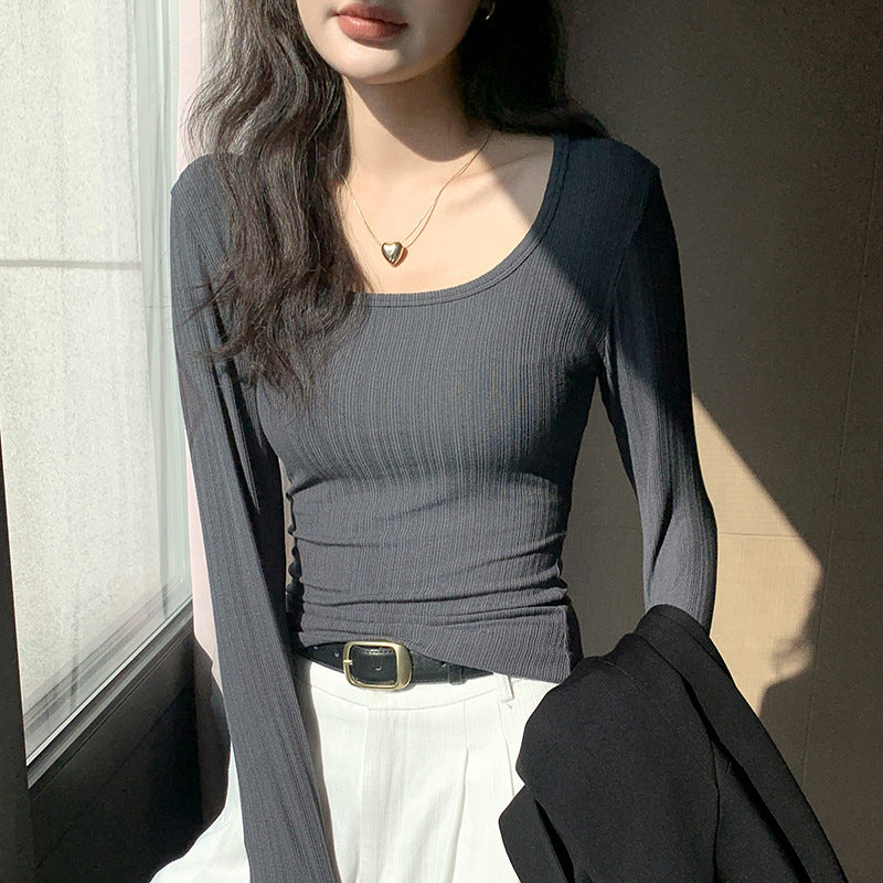 Damen Langarm Rippshirt Shop Nory