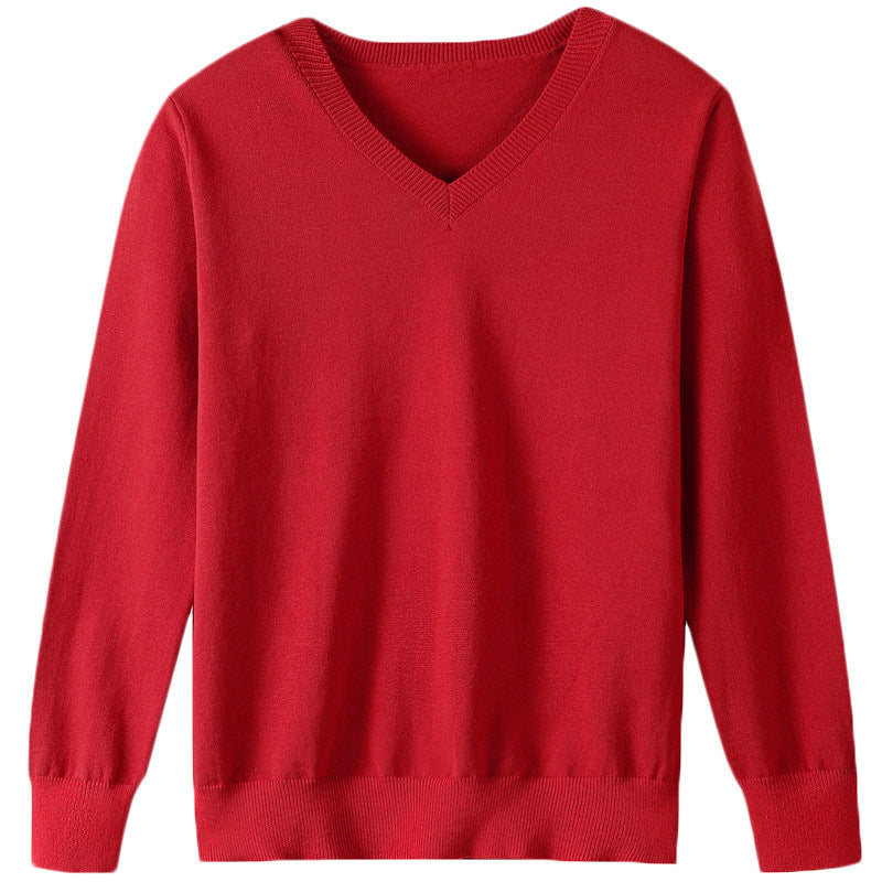 Damen Leichter V‑Ausschnitt Feinstrickpullover aus kaschmirweicher Baumwollmischung mit elastischen Rippbündchen Shop Nory