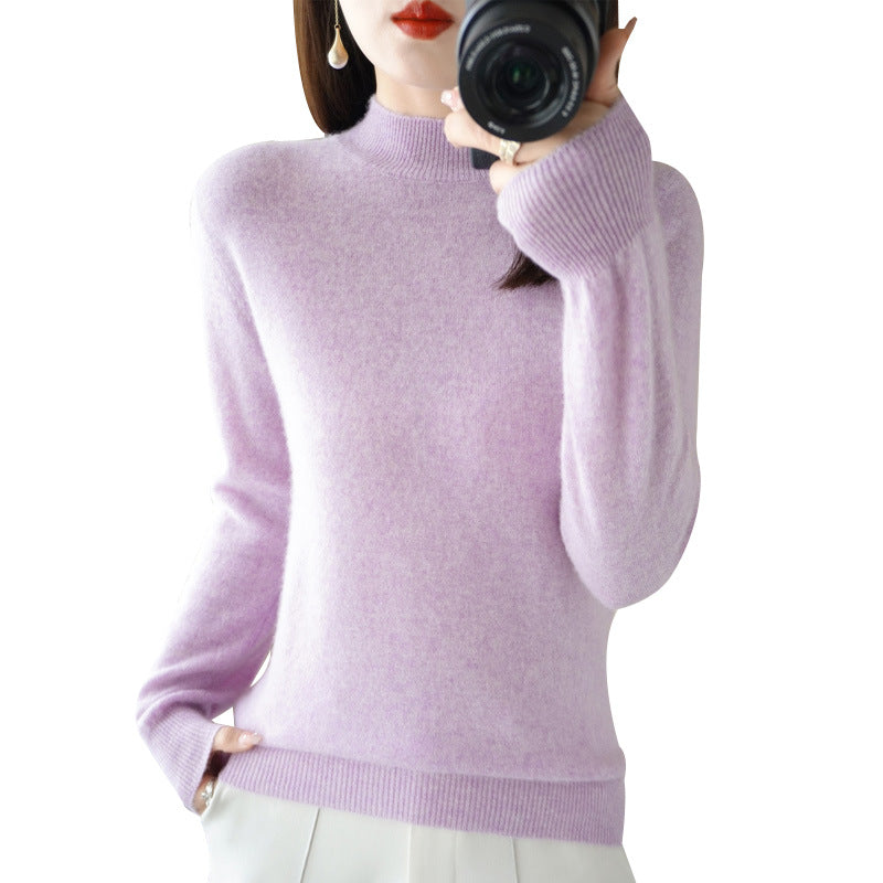 Damen Kurzrollkragenpullover in Kaschmir-Optik mit extralangen Rippbündchen Shop Nory
