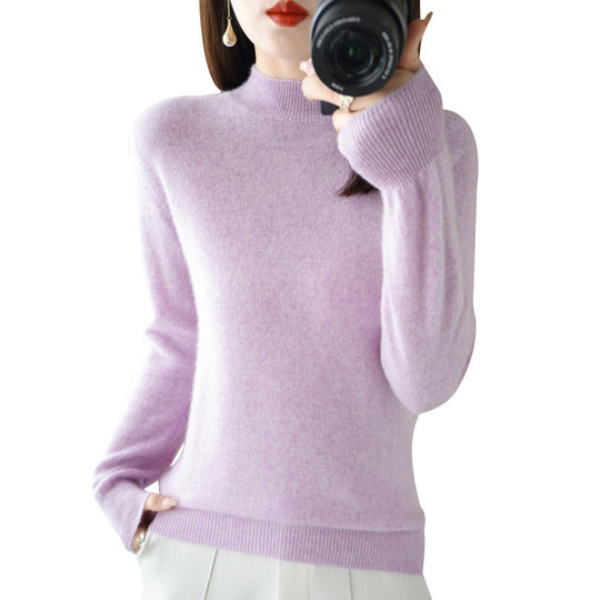 Damen Kurzrollkragenpullover in Kaschmir-Optik mit extralangen Rippbündchen Shop Nory