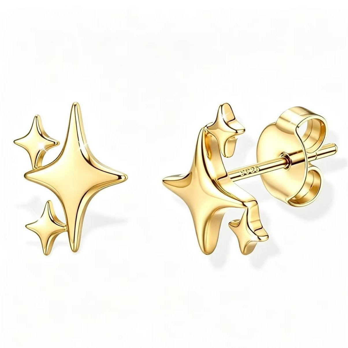 Damen Ohrstecker im modernen Sternen-Design Shop Nory