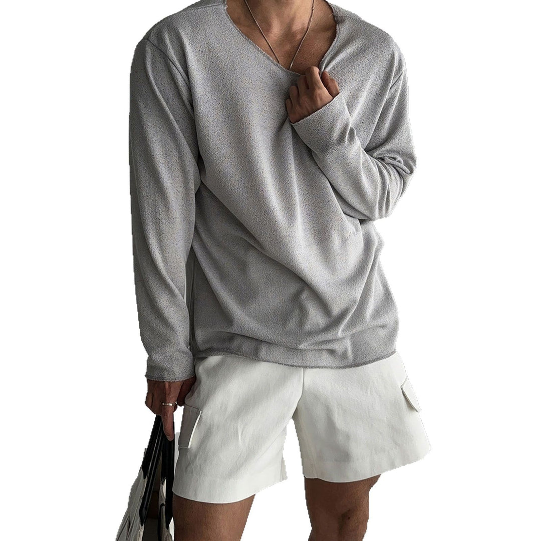 Herren Lässiges Rundhalsshirt mit leichtem Stoff Shop Nory