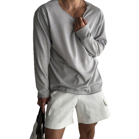 Herren Lässiges Rundhalsshirt mit leichtem Stoff Shop Nory