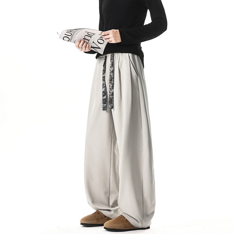 Damen Weite Lounge-Hose mit hohem Bund, Kordelzug und weitem Bein Shop Nory