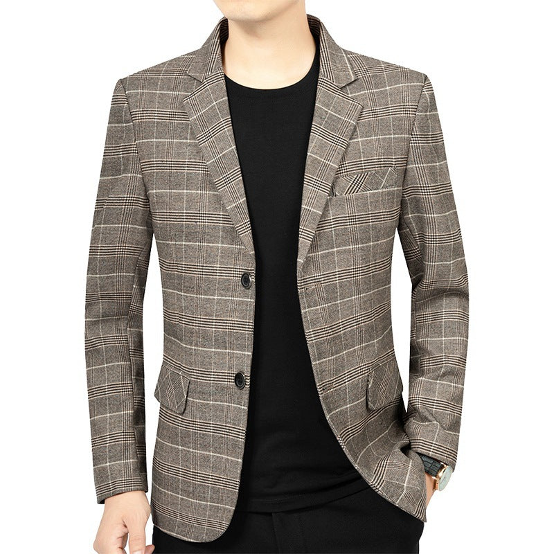 Herren Kariertes Slim-Fit Sakko Shop Nory