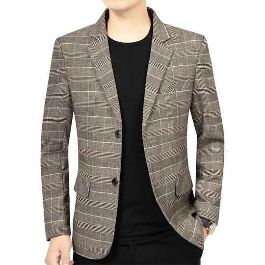 Herren Kariertes Slim-Fit Sakko Shop Nory