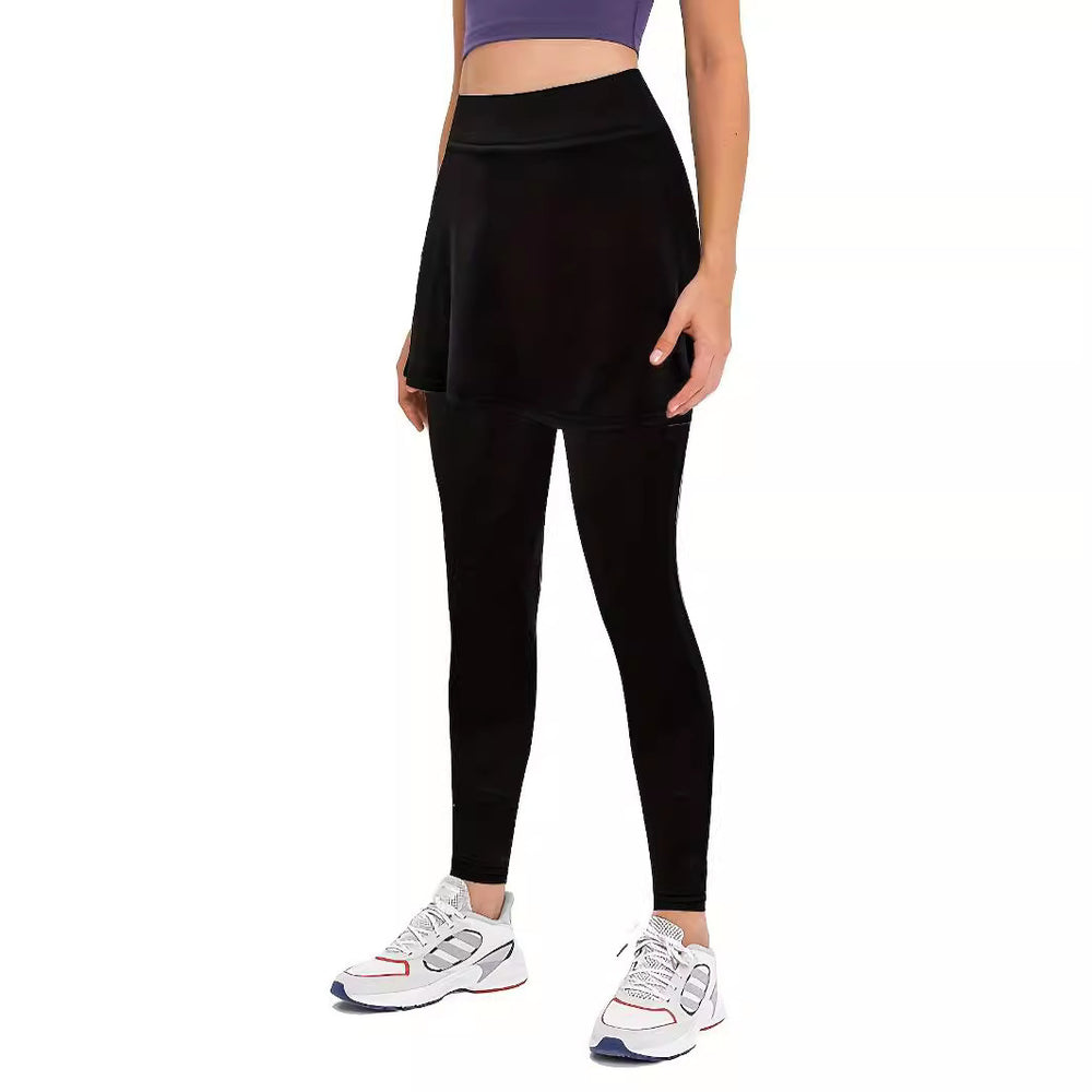 Damen High‑Waist Leggings mit angesetztem Rock‑Overlay Shop Nory
