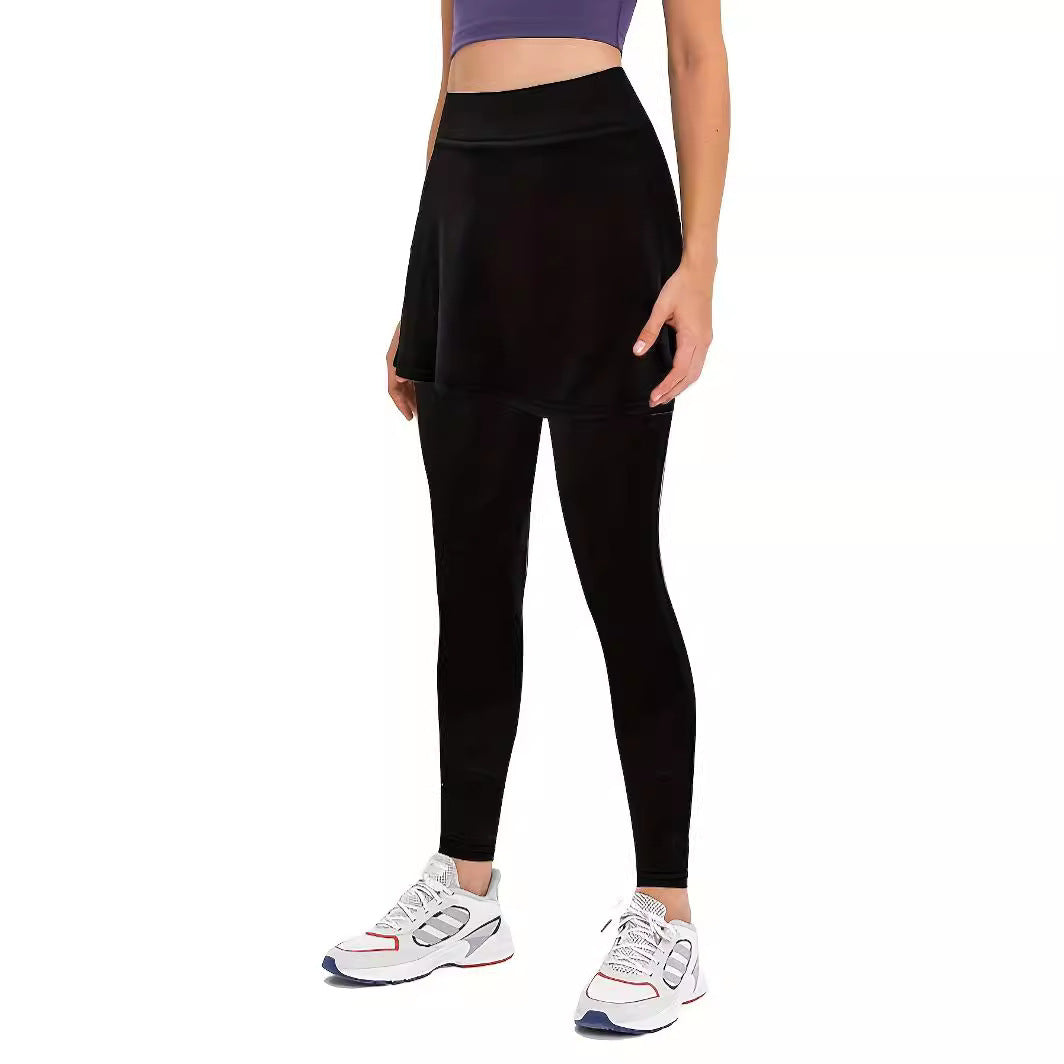 Damen High‑Waist Leggings mit angesetztem Rock‑Overlay Shop Nory
