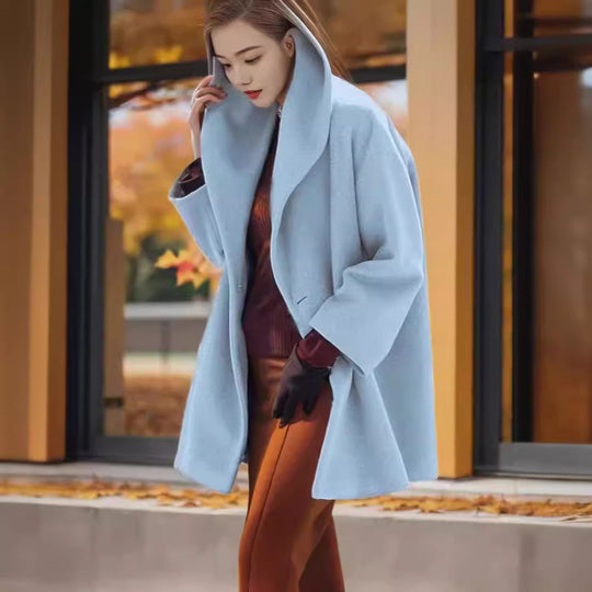 Damen Kapuzen-Teddycoat im Oversize‑A‑Linienschnitt mit überschnittenen Schultern Shop Nory