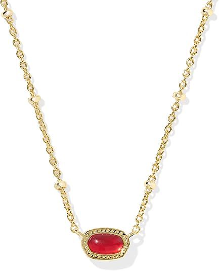 Damen Halskette mit ovalem Edelstein und filigranem Kettendesign Shop Nory