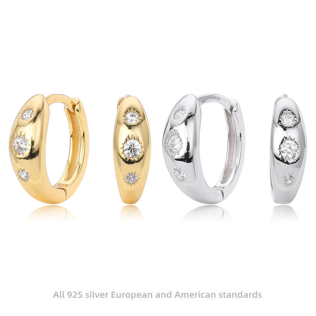 Damen Ohrhänger mit strahlenden Zirkonia aus hochwertigem 925 Sterling Silber Shop Nory