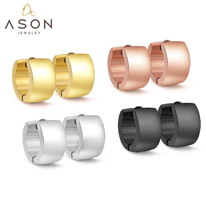 Damen Edelstahl Creolen Ohrstecker mit elegantem und modernem Design Shop Nory
