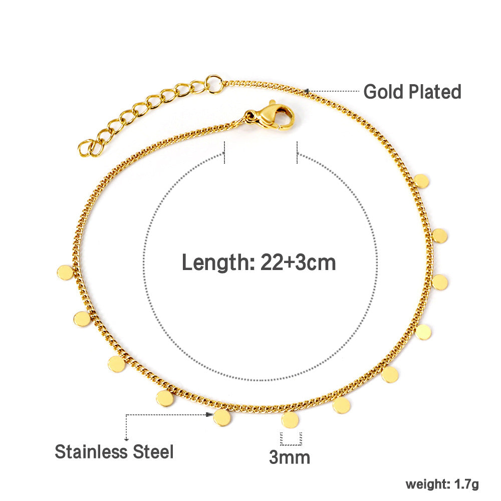 Damen Armband mit floralen Anhängern aus goldplattiertem Edelstahl Shop Nory