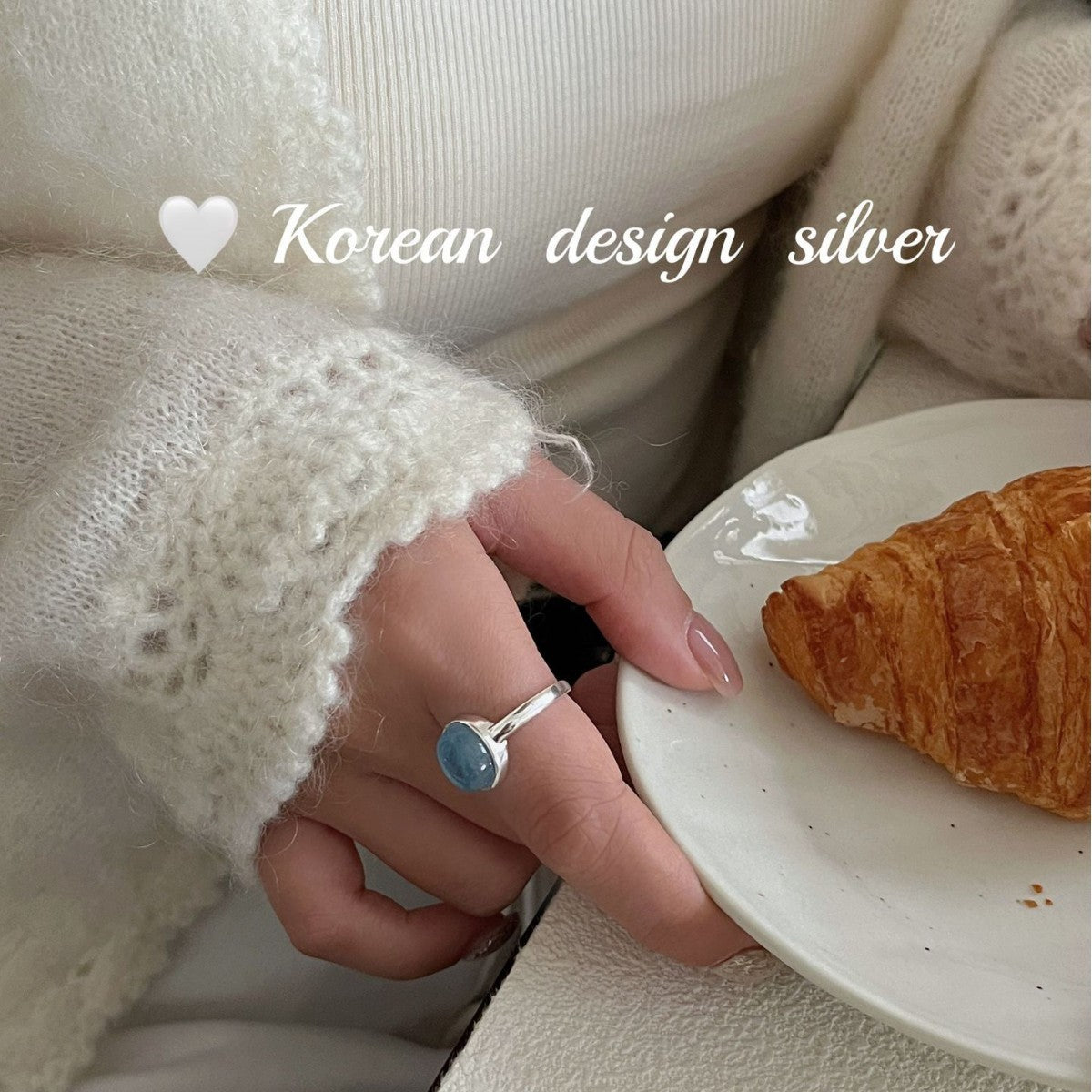 Damenring mit klassischem koreanischem Design und hochwertigem Silber Shop Nory