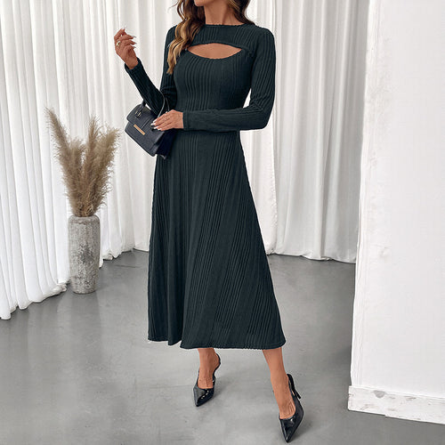 Damen Elegantes Midikleid mit Cut-Out-Details Shop Nory