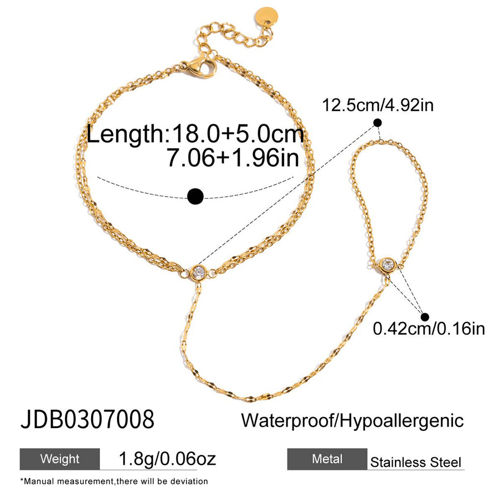 Damen Armband mit verstellbarem Design und funkelnden Zirkonia Shop Nory