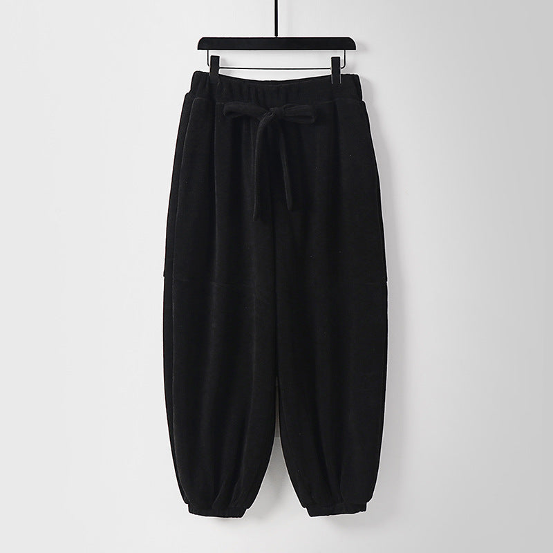Damen Locker geschnittene Haremshose mit elastischem Bund und Bindegürtel Shop Nory