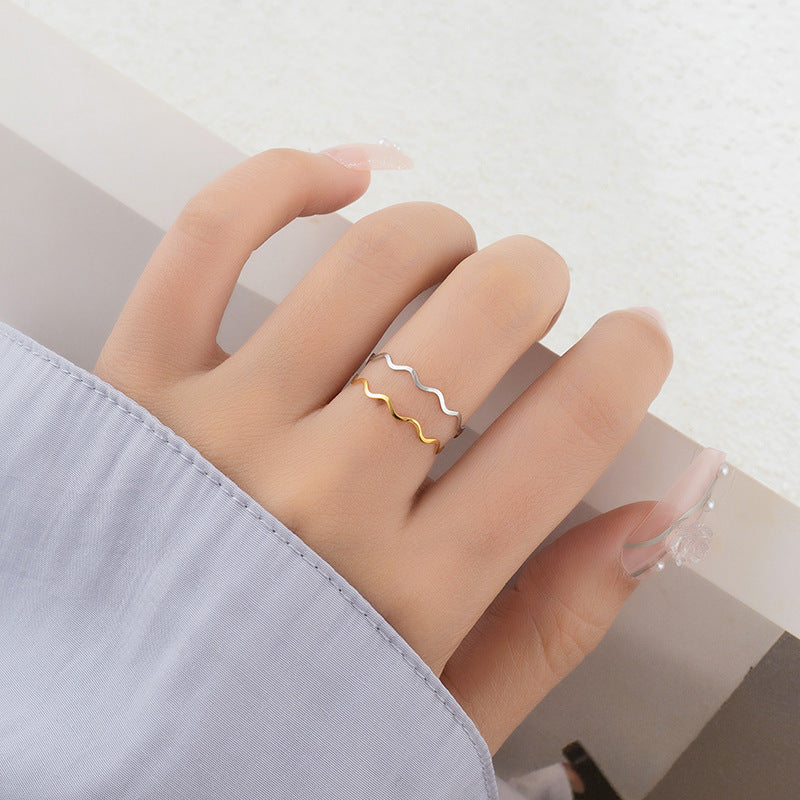 Damen minimaler Wellenring Shop Nory