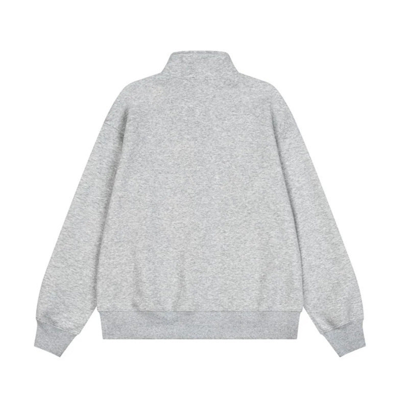 Herren Militärisch inspirierte Sweatjacke mit Stehkragen und Zierknopfleisten Shop Nory