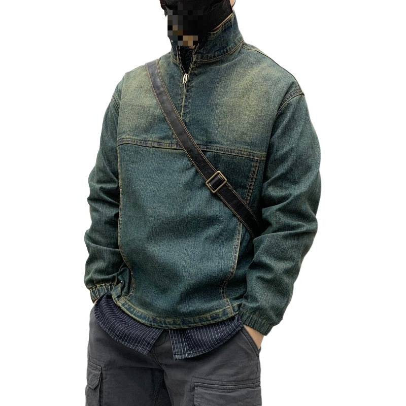 Herren Sportliche Denimjacke mit hohem Kragen Shop Nory