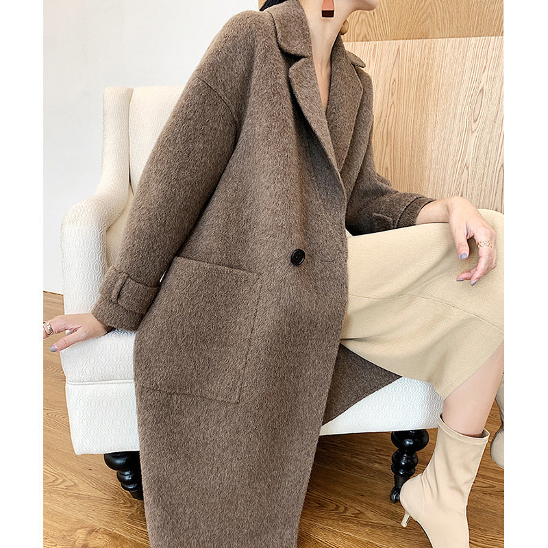 Damen Eleganter und bequemer Wollmantel Shop Nory