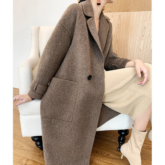 Damen Eleganter und bequemer Wollmantel Shop Nory