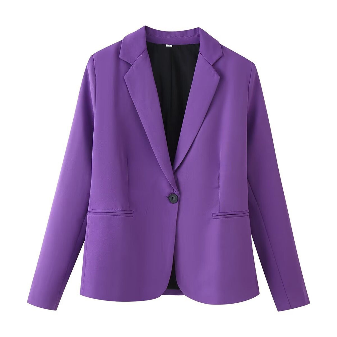 Damen Einreihiger taillierter Blazer mit schmalem Revers und Paspeltaschen Shop Nory