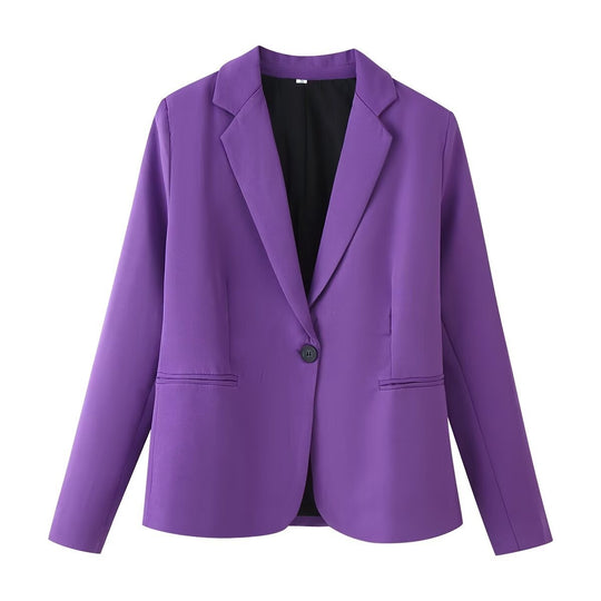 Damen Einreihiger taillierter Blazer mit schmalem Revers und Paspeltaschen Shop Nory