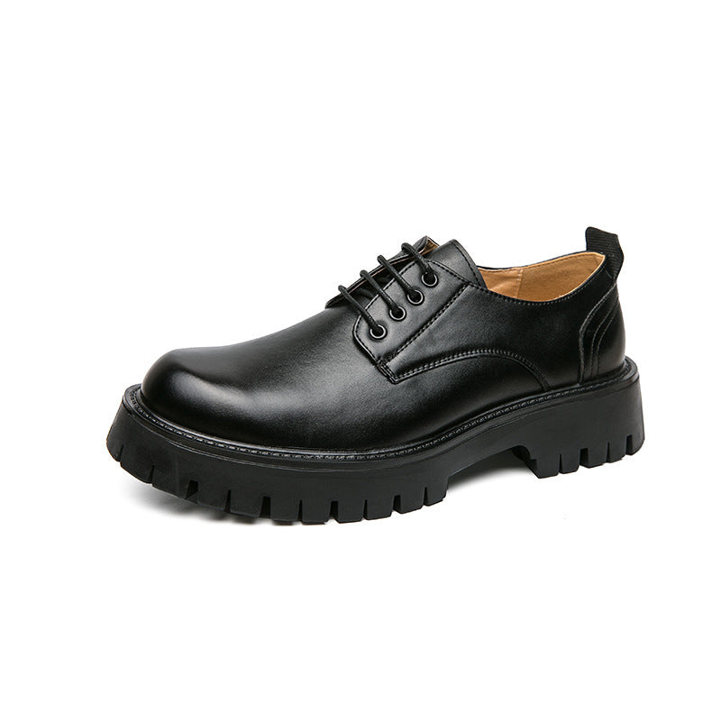 Damen modische Schnürschuhe mit robuster Plattformsohle und hochwertigem Leder