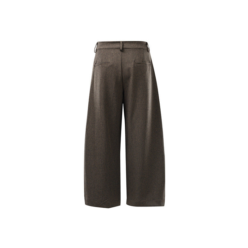 Damen Hochtaillierte Culotte-Hose mit Mittelnaht, Bügelfalte und Doppelknopfbund Shop Nory