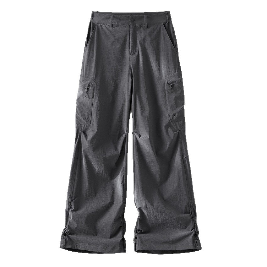 Damen Technische Weite Cargo-Hose mit verstellbarem Saum und Mehrfachtaschen Shop Nory