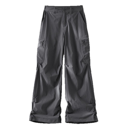 Damen Technische Weite Cargo-Hose mit verstellbarem Saum und Mehrfachtaschen Shop Nory