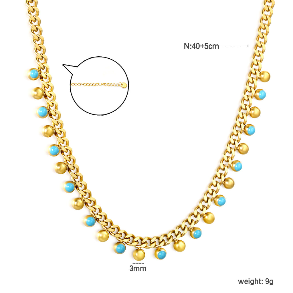 Damen elegante Halskette mit goldplattiertem Design und feinen Perlenakzenten Shop Nory