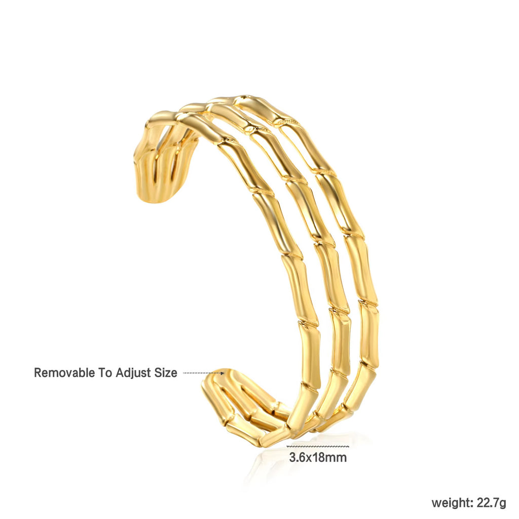 Damen Armreif mit geschwungenem Design und hochwertiger Goldbeschichtung Shop Nory