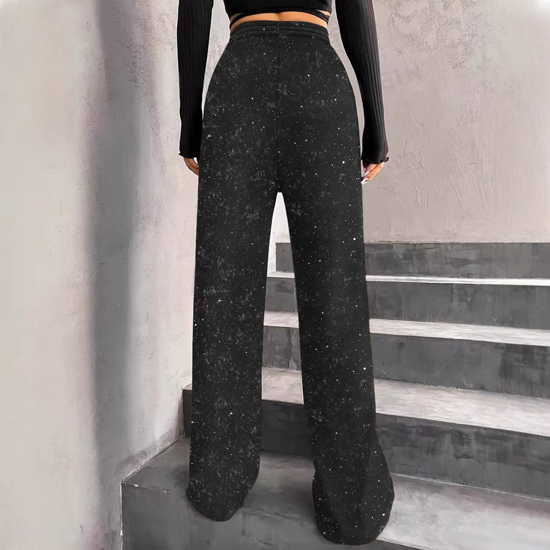 Damen nan weite Strickhose mit hochgeschnittenem Bund und Kordelzug Shop Nory