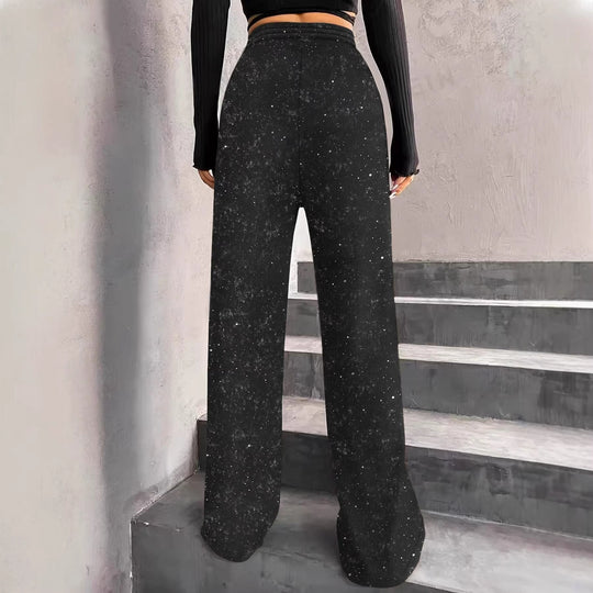 Damen nan weite Strickhose mit hochgeschnittenem Bund und Kordelzug Shop Nory