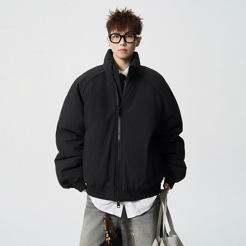 Herren Oversized Windjacke mit Stehkragen und elastischen Bündchen Shop Nory