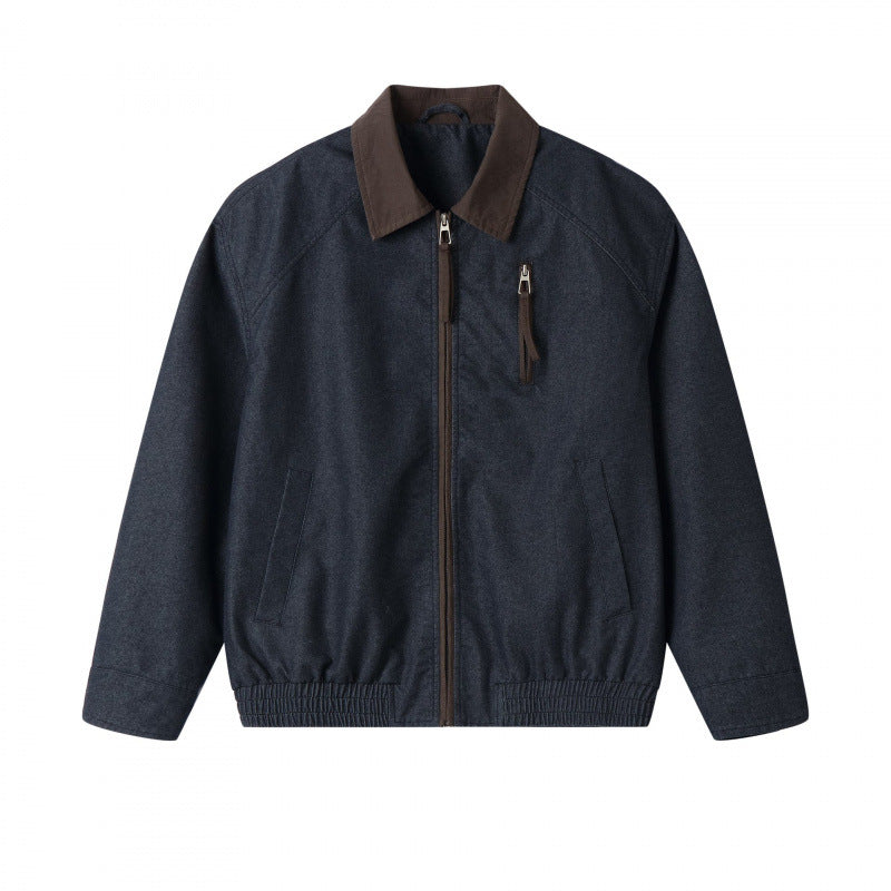 Herren Kurzblouson aus Canvas mit Cordkragen, Brustreißverschluss und elastischem Saum Shop Nory
