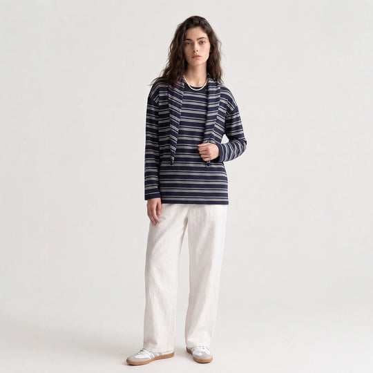 Damen Lässige Streifenjacke Shop Nory