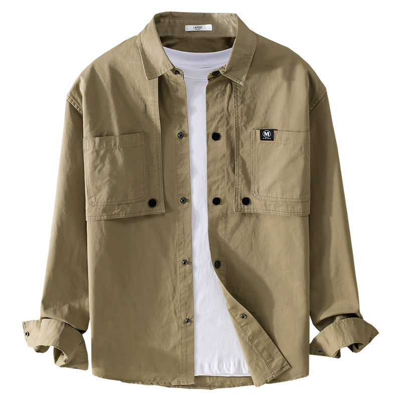 Herren Baumwoll-Overshirt mit Druckknopfleiste, Doppel-Brusttaschen und relaxed Fit Shop Nory