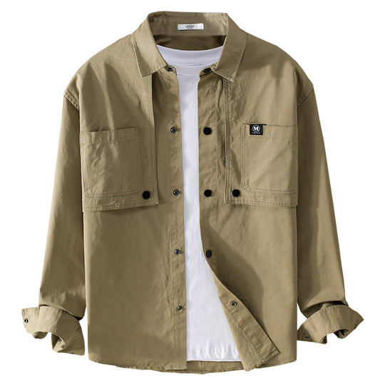 Herren Baumwoll-Overshirt mit Druckknopfleiste, Doppel-Brusttaschen und relaxed Fit Shop Nory