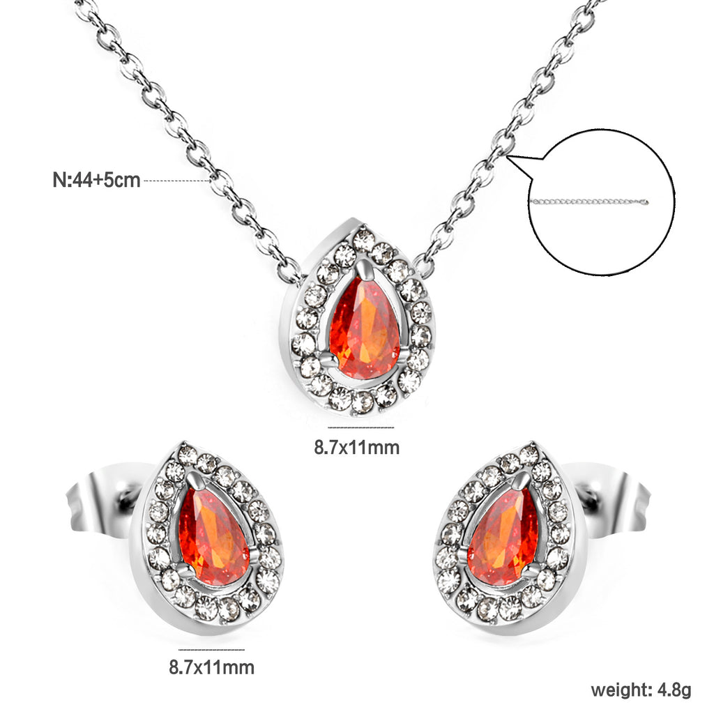 Damen Schmuckset mit elegantem Anhänger und passenden Ohrsteckern Shop Nory