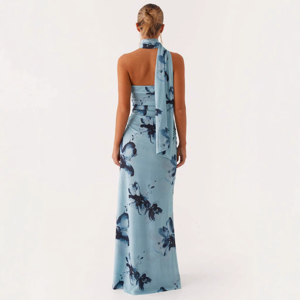 Damen Maxi-Kleid mit floralem Design